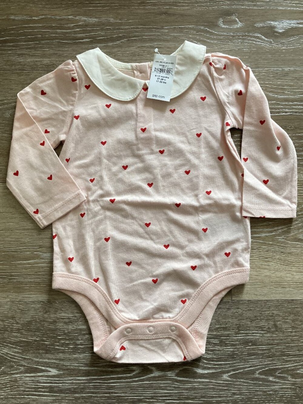 Gap Pink Onesie with Hearts Size 12mo